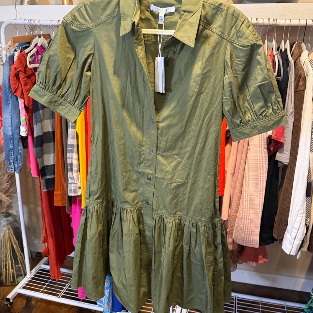 NWT 10 Crosby Derek Lam Luma A-Line Shirt Dress - Picture 9 of 10